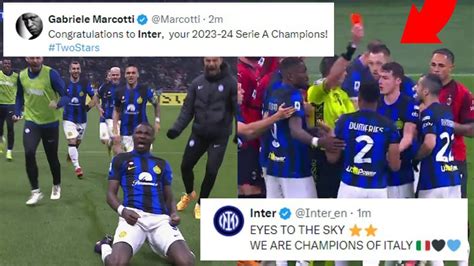 Football World React To Inter Milan Winning Seria A Inter Vs Ac Milan