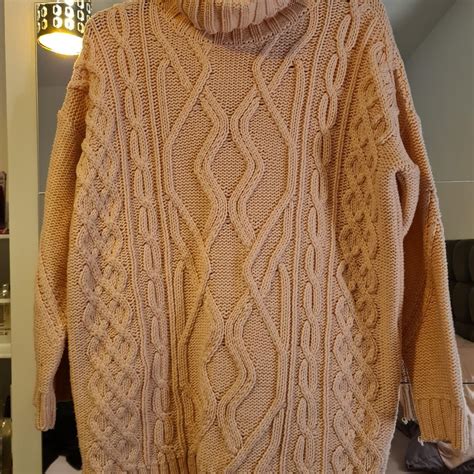 Light Pink River Island Oversized Knitted Jumper Depop