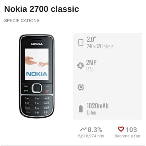 Jual NOKIA 2700 CLASIK HP JADUL IMUT DAN MENARIK 100 ORIGINAL Shopee