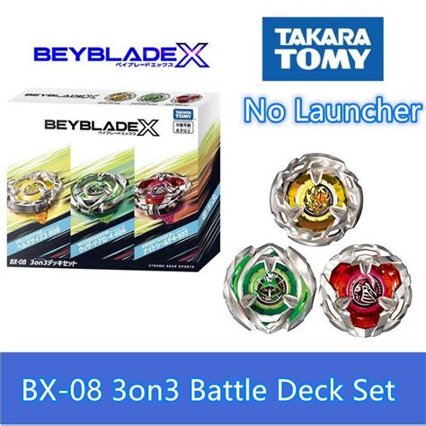 Original Takara Tomy Beyblade X Booster Bx 08 3on3 Battle Deck Set 3