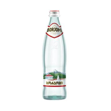 Borjomi Natural Sparkling Mineral Water 500ml Glass - Pirinfoods