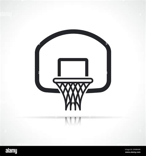 Icono De Tablero De Baloncesto Sobre Fondo Blanco Imagen Vector De