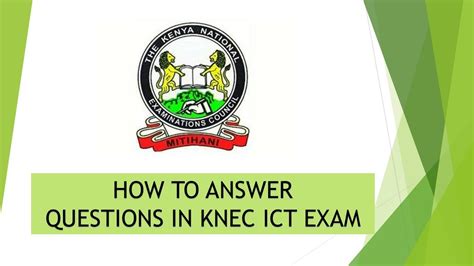 How To Answer Questions In Knec Exam Youtube