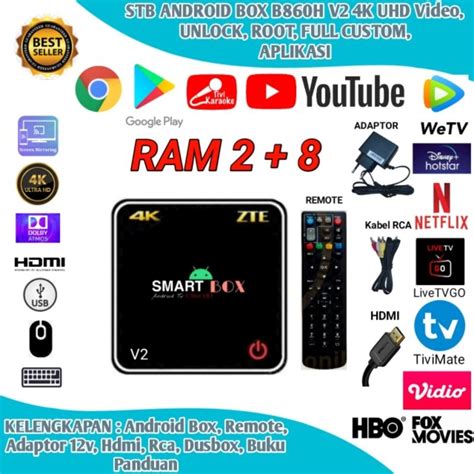 Jual STB SMART TV BOX ANDROID B860H V2 1 4K SUDAH UNLOCK ROOT FULL