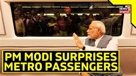 Pm Modi News Pm Travels By Delhi Metro To Attend Centenary Celebrations Of Delhi University