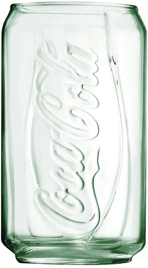 Amazon.com: Luminarc Glass Embossed Coke Can 12oz Glass Green