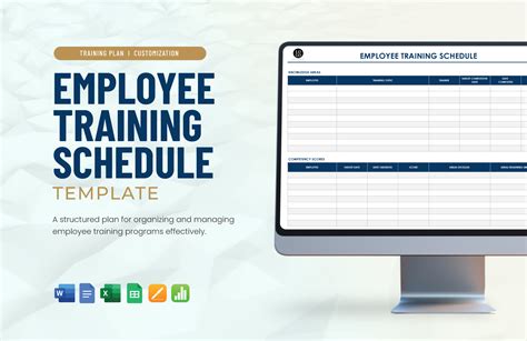 Employee Training Schedule Template in Numbers, Pages, Word, Google ...