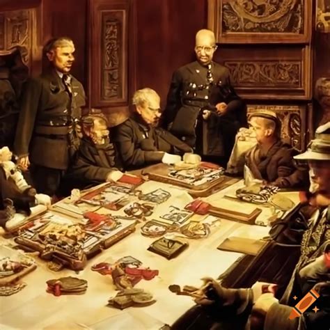 World War I Leaders Playing Clue Game On Craiyon