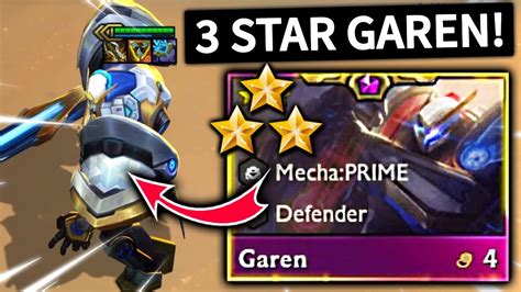 New 3 Star Mecha Garen ⭐⭐⭐ Set 8 5 Teamfight Tactics Gameplay Youtube