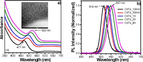 Figure 1 From Water Soluble CdTe CdS Core Shell Semiconductor