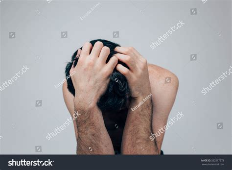 Helpless Naked Man Covered His Face Stock Photo 352517573 Shutterstock