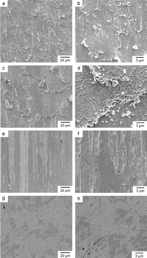 Sem Micrographs Of Worn Surfaces Of Counterface Materials A And B