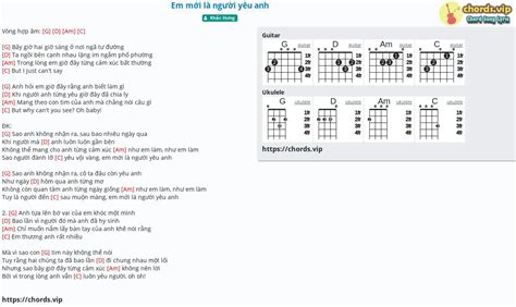Chord Em Mới Là Người Yêu Anh Khắc Hưng Tab Song Lyric Sheet Guitar Ukulele Chords Vip