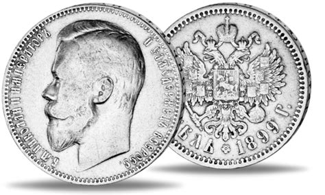 Zarenreich Russland 1 Rubel 1895 1915 Zar Nikolaus II Silber