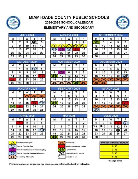 School Calendar Miami Dade High School Nani Tamara