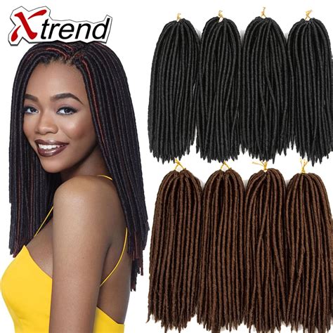 Havana Mambo Faux Locs Braids 14inch 100g 24roots Crochet Dreadlock Braid Hair Extensions Softex