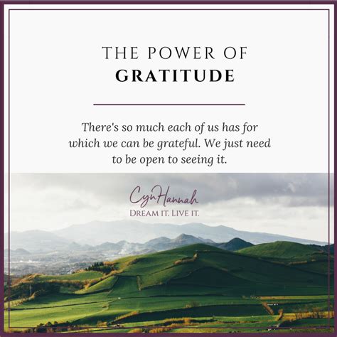 The Power of Gratitude - Cyn Hannah