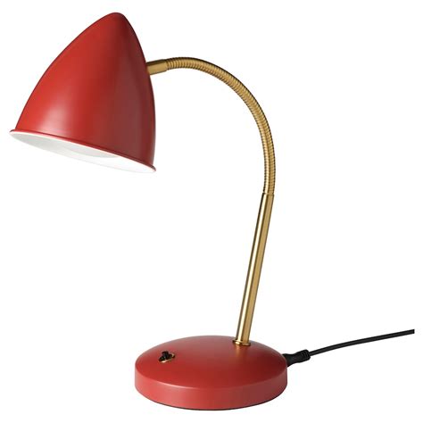 IsnÅlen Lampe De Bureau à Led Rougecouleur Laiton Ikea