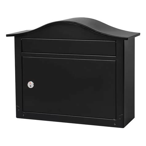 Architectural Mailboxes Saratoga Locking Wall Mount Mailbox in Black ...