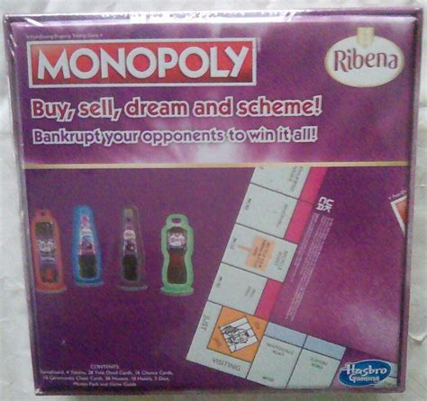 Monopoly Ribena Mini Board Game Limited Edition Brand New Sealed