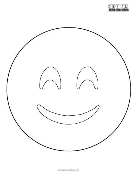 Happy Face Emoji Coloring Pages