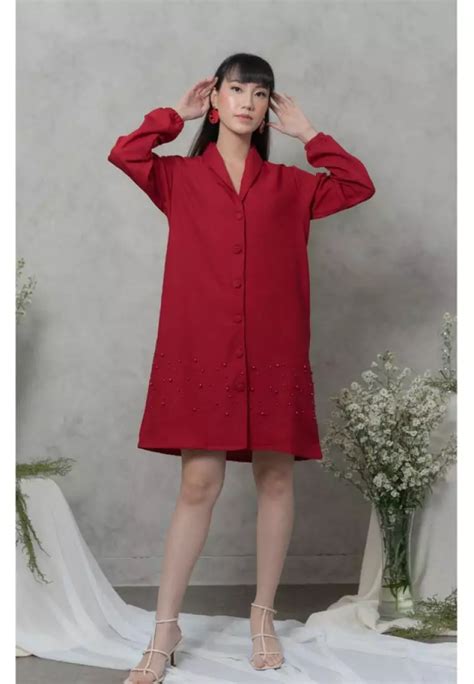 Jual Ayaco Jae Dress Wine Original Zalora Indonesia