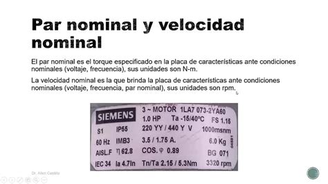 Par Nominal De Un Motor El Ctrico Para Su C Lculo Y Aplicaciones Motorba