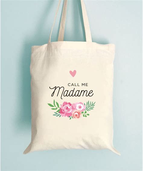 Sac Evjf Tote Bag Floral Personnalisable Pour La Mari E Et Sa Team