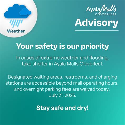 Your safety comes first. 🧡 In... - Ayala Malls Cloverleaf | Facebook