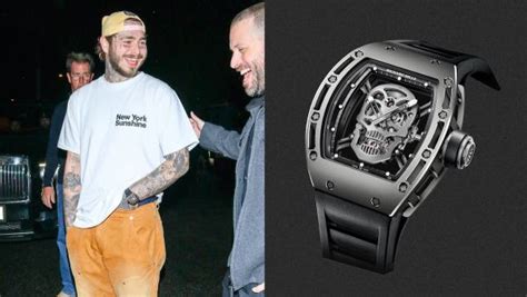Post Malone Spotted Wearing This Richard Mille Rm 052 Tourbillon Skull