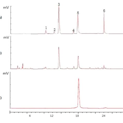 Hplc Chromatogram Of A Standard 5 Catechins And Caffeine In Green Tea