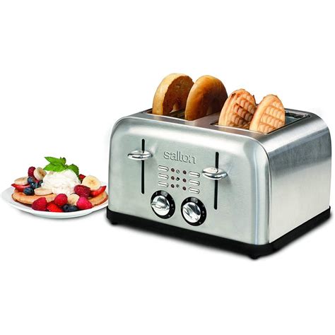 Salton Et1404 4 Slice Electronic Toaster Brushed Metal