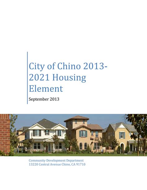 SOLUTION: Chino general plan 06 housing pdf - Studypool