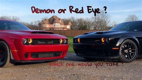 Srt Demon Vs Srt Hellcat Redeye Youtube