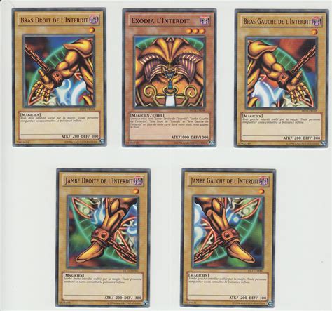 UltraJeux Lot De Produits Set Complet Des Cinq Cartes Exodia Yu Gi Oh