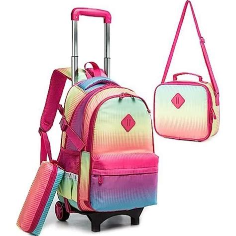 Huixin Sac Dos Roulette Filletrolley Bag En Sac Dos Fille Primaire