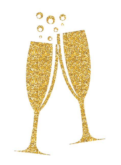 Champagne Glitter Vector Png Images Shiny Glitter Champagne Glasses