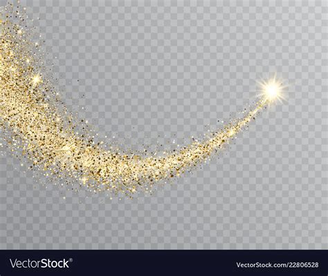 Star Dust Trail With Glitter Sparkling Particles Vector Image