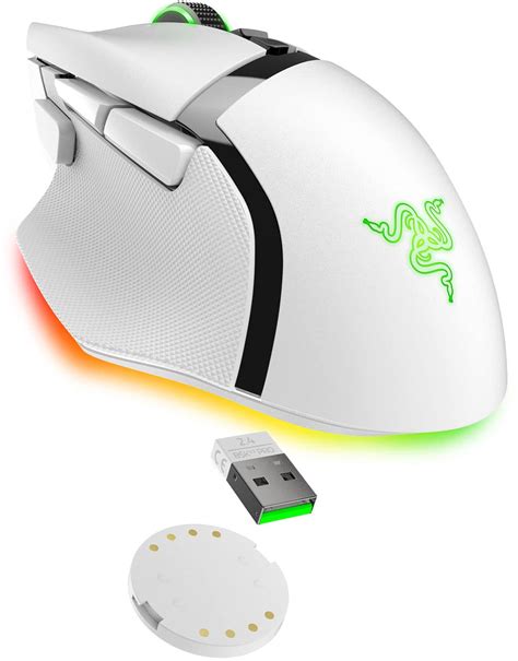 Basilisk V3 Pro Customizable Wireless Gaming Mouse With Razer Hyperscroll Tilt Wheel White Rz01