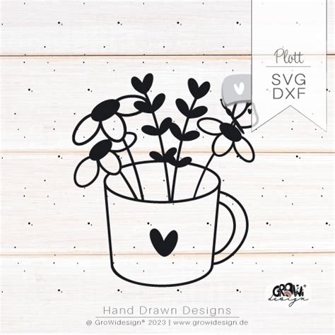 Fichier Dessin Flocage Tasse And Fleurs Growidesign Tissus Hemmers