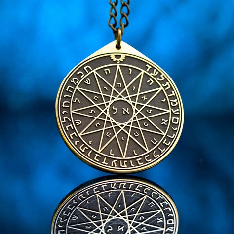 The Fourth Pentacle Of Mercury Pendant Solomon Kabbalah Amulet Talisman