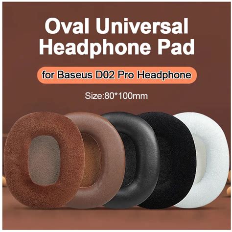 Oval Earphone Pad 80 100mm Earmuff For Baseus D02 Pro Headset