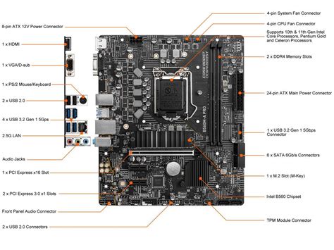 Msi B560m A Pro Lga 1200 Micro Atx Intel Motherboard