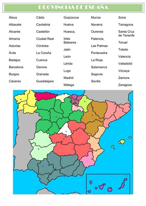 Provincias De Espa A Ficha Interactiva Mapa De Espa A Mapa Fisico De