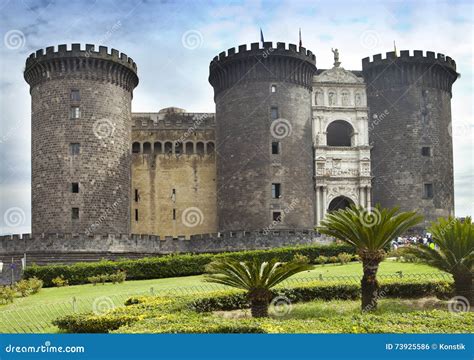 Castel Nuovo New Castle Or Castle Of Maschio Angioino In Naples Italy