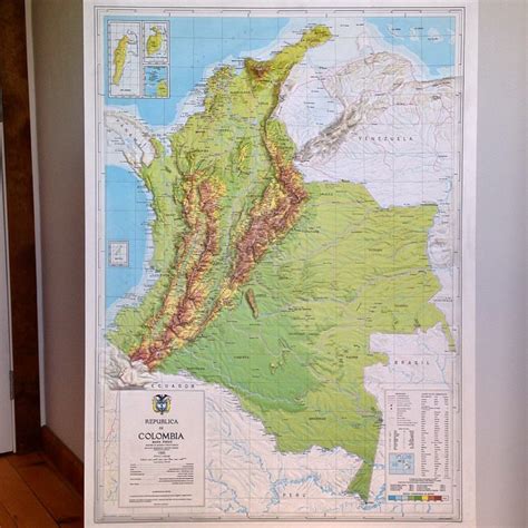 Mapa Físico de Colombia en Relieve Instituto Geográfico A Flickr