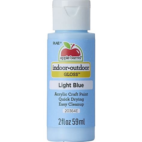 Apple Barrel Acrylic Craft Paint Gloss Finish Light Blue 2 Fl Oz