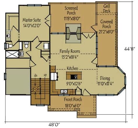 Mountain Home With Vaulted Ceilings First Floor Plan SDL Custom Homes