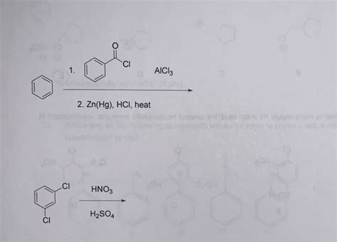 Solved Ci 1 Aici3 2 Zn Hg Hci Heat Elow Ci Hno3 H2so4