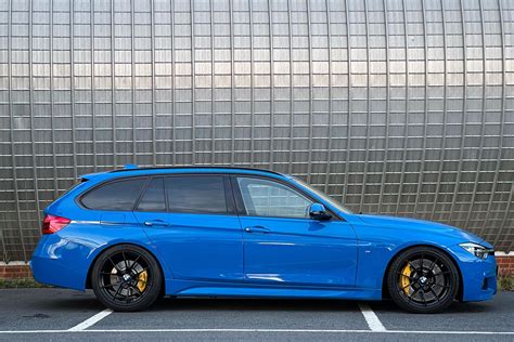 Bmw F31 Wagon 3 Series With 19 Vs 5rs Wheels In Satin Black